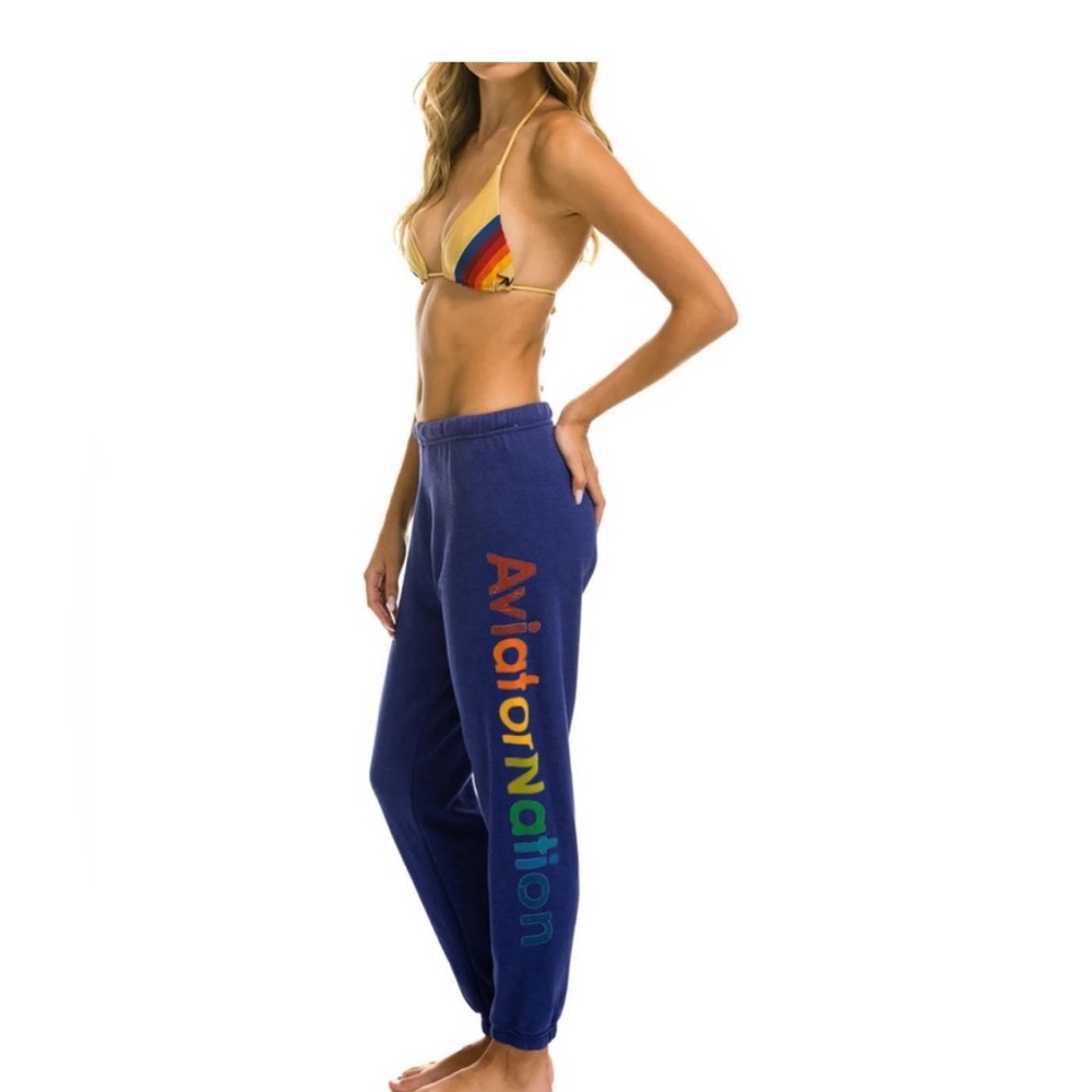Aviator Nation navy sweatpants size small. Gender neutral